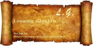 Lovassy Gizella névjegykártya