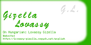 gizella lovassy business card